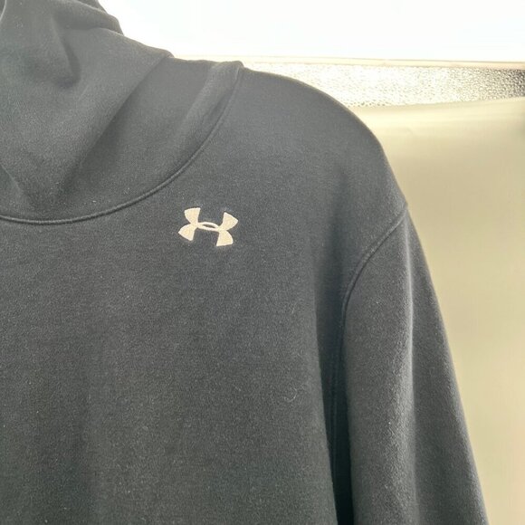 Under Armour Women's Mock Neck Hoodie Black Size XL Pocket - Picture 4 of 9